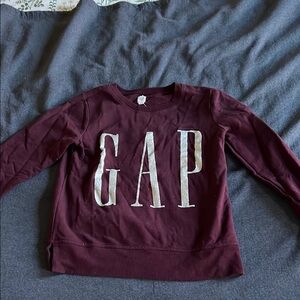 GAP Burgundy Long Sleeve Crewneck